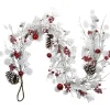Sale Berries and Snowflakes Artificial Christmas Garland - 6' x 8" - Red and White - Unlit Unlit