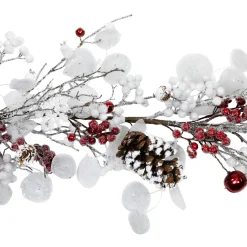 Sale Berries and Snowflakes Artificial Christmas Garland - 6' x 8