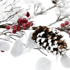 Sale Berries and Snowflakes Artificial Christmas Garland - 6' x 8