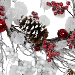 Best Berries and Snowflakes Artificial Christmas Wreath - 24