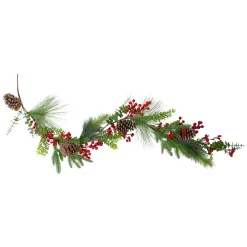 Online Berry Pine and Eucalyptus Artificial Christmas Garland - 5' x 10" - Unlit Unlit
