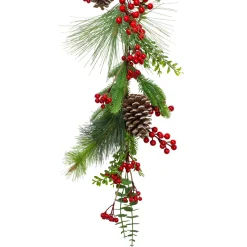 Online Berry Pine and Eucalyptus Artificial Christmas Garland - 5' x 10