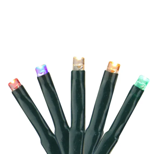 Discount Black LED Cluster Christmas Lights - 20 ft Green Wire Led