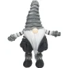 New Bouncy Gnome Figure Christmas Decoration - 18" - Gray and White Gnomes