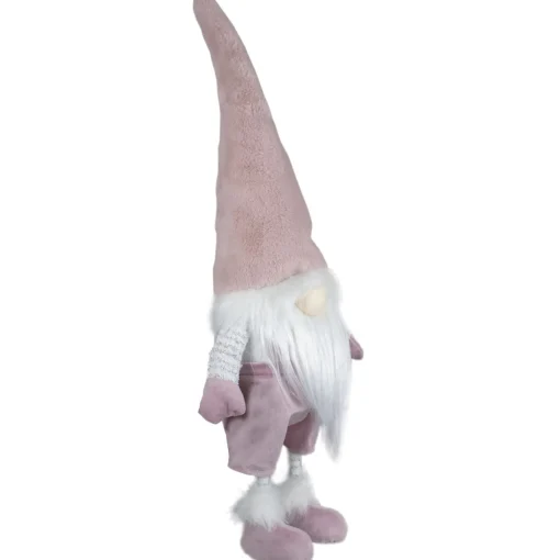 Discount Bouncy Gnome Standing Christmas Figure Decoration - 20" - White and Pink Gnomes