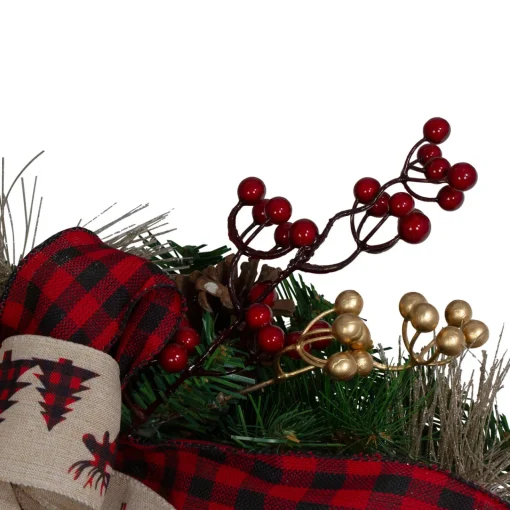Sale Bows and Berries Artificial Christmas Wreaths - 24-Inch, Unlit Pre Decorated