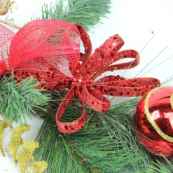 New Bows, Berries and Ornaments Mixed Pine Artificial Christmas Garland - 6' x 10" - Unlit Unlit