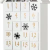Online Reusable Wooden Advent Calendar to Fill - White Snow House with LED Lighting - DIY Christmas Calendar 9.57 x 17.72 x 3.15 inches Advent Calendars