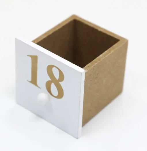 Online Reusable Wooden Advent Calendar to Fill - White Snow House with LED Lighting - DIY Christmas Calendar 9.57 x 17.72 x 3.15 inches Advent Calendars
