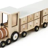 Clearance Reusable Wooden Advent Calendar to Fill - White Locomotive with 24 Doors - DIY Christmas Calendar 18.11 x 3.74 x 4.21 inches Advent Calendars
