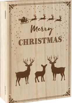 Outlet Reusable Wooden Advent Calendar to Fill - Merry Christmas Book - DIY Christmas Calendar 7.72 x 2.95 x 11.81 inches Advent Calendars