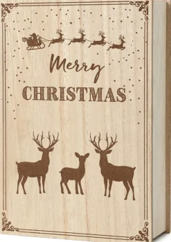 Outlet Reusable Wooden Advent Calendar to Fill - Merry Christmas Book - DIY Christmas Calendar 7.72 x 2.95 x 11.81 inches Advent Calendars