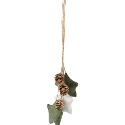 Best Burlap Star and Pine Cones Plush Christmas Ornament - 11.75