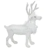 Sale Cable Knit Sweater Standing Reindeer Christmas Figure - 13.5" - White Animals