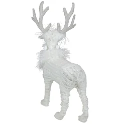 Sale Cable Knit Sweater Standing Reindeer Christmas Figure - 13.5
