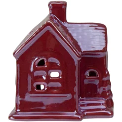 Clearance Ceramic House with Star Cutouts Christmas Decoration - 4