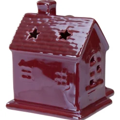 Clearance Ceramic House with Star Cutouts Christmas Decoration - 4