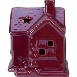 Clearance Ceramic House with Star Cutouts Christmas Decoration - 4