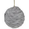 New Charcoal Gray Knit Shatterproof Christmas Ball Ornament 3.25" (80 mm) Glass