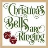Best Christmas Bells are Ringing 9.5" x 9.5" Framed Christmas Wall Decor Art Print Sign Poster in a Natural Wooden Frame with UV Acrylic and Hangers Wall