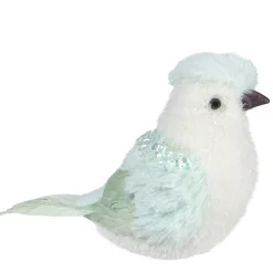 Discount Christmas Bird with Sequins - 4.25" - Light Green Animals
