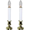 New Christmas Candle Lamps - 9" - Clear - Set of 2 Candle Lamps