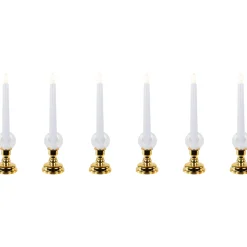 Online Christmas Candle Lamps with Remote and Timer - 10" - White - Set of 6 Candle Lamps