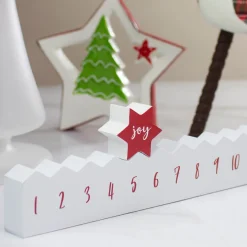 Hot Christmas "Joy" Countdown Advent Calendar - 24" - Red and White Advent Calendars