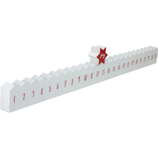 Hot Christmas "Joy" Countdown Advent Calendar - 24" - Red and White Advent Calendars