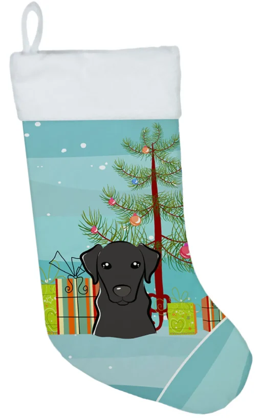 Best Christmas Tree and Black Labrador Christmas Stocking BB1607CS Stockings