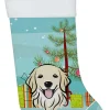 Sale Christmas Tree and Golden Retriever Christmas Stocking BB1577CS Stockings