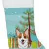 Sale Christmas Tree and Red Corgi Christmas Stocking BB1626CS Stockings