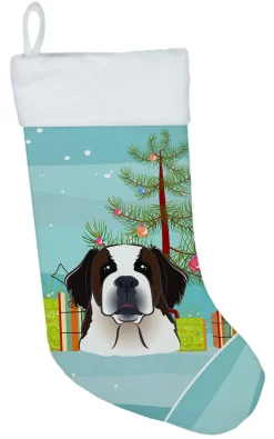 Sale Christmas Tree and Saint Bernard Christmas Stocking BB1618CS Stockings