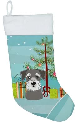 New Christmas Tree and Schnauzer Christmas Stocking BB1578CS Stockings