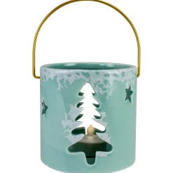 Sale Christmas Tree and Star Cut Out Tea Light Candle Holder - 3.75