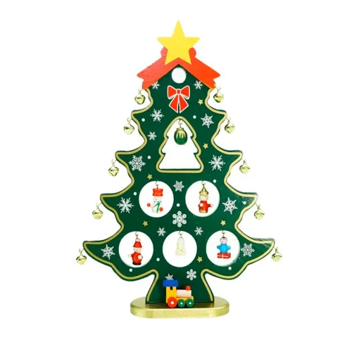 Christmas Tree Cut-Out with Miniature Ornaments Decoration - 11.25" Trees