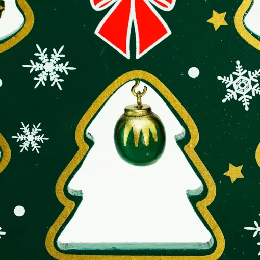 Christmas Tree Cut-Out with Miniature Ornaments Decoration - 11.25" Trees