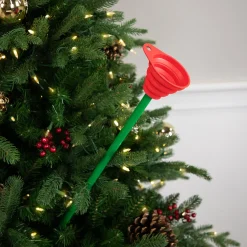 Best Christmas Tree Watering Funnel - 39.5" - Green and Red Bows & Ribbons
