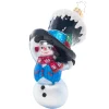 Peek-A-Boo Snowman Glass Christmas Ornament 1021508 Collectibles