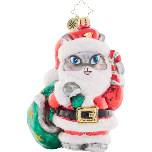 New Very Meow-Y Christmas Glass Ornament 1021506 Collectibles