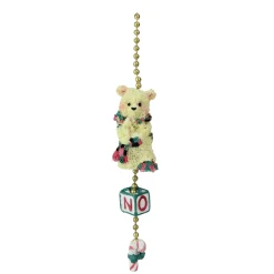 Online Club Pack of 144 Ivory and Pink Bear Christmas Ceiling Fan Lamp Pulls 10" Novelty