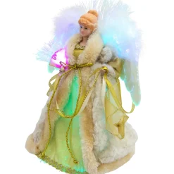 Online Color-Changing Fiber Optic Angel Christmas Tree Topper - 12