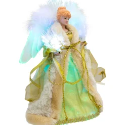 Online Color-Changing Fiber Optic Angel Christmas Tree Topper - 12