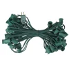Online Commercial C9 Christmas Light Socket Set - 50' - Green - 12" Spacing C7 & C9 Lights