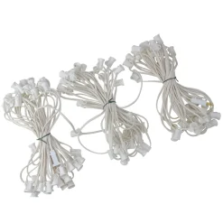 Best Commercial C7 Christmas Light Socket Set - 100' - White - 12" Spacing C7 & C9 Lights