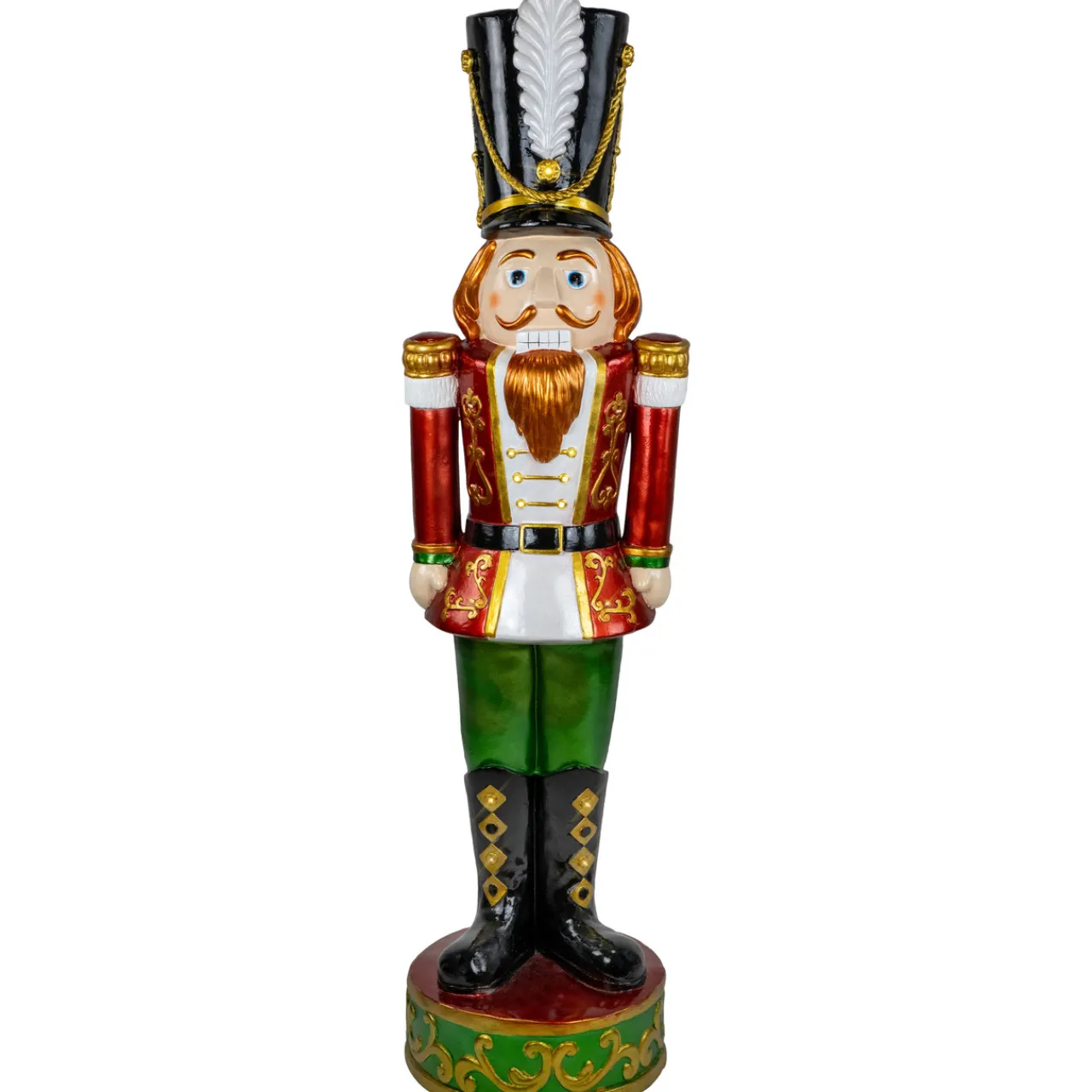 Clearance Commercial Christmas Nutcracker Soldier with Decorative Base - 5.25' - Red and Green Nutcrackers