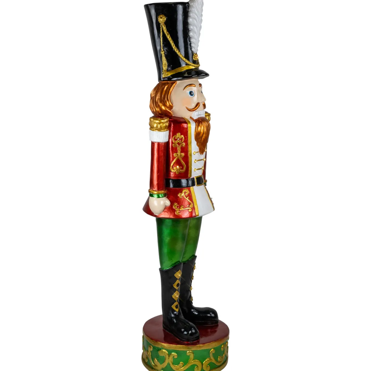 Clearance Commercial Christmas Nutcracker Soldier with Decorative Base - 5.25' - Red and Green Nutcrackers
