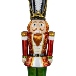 Clearance Commercial Christmas Nutcracker Soldier with Decorative Base - 5.25' - Red and Green Nutcrackers