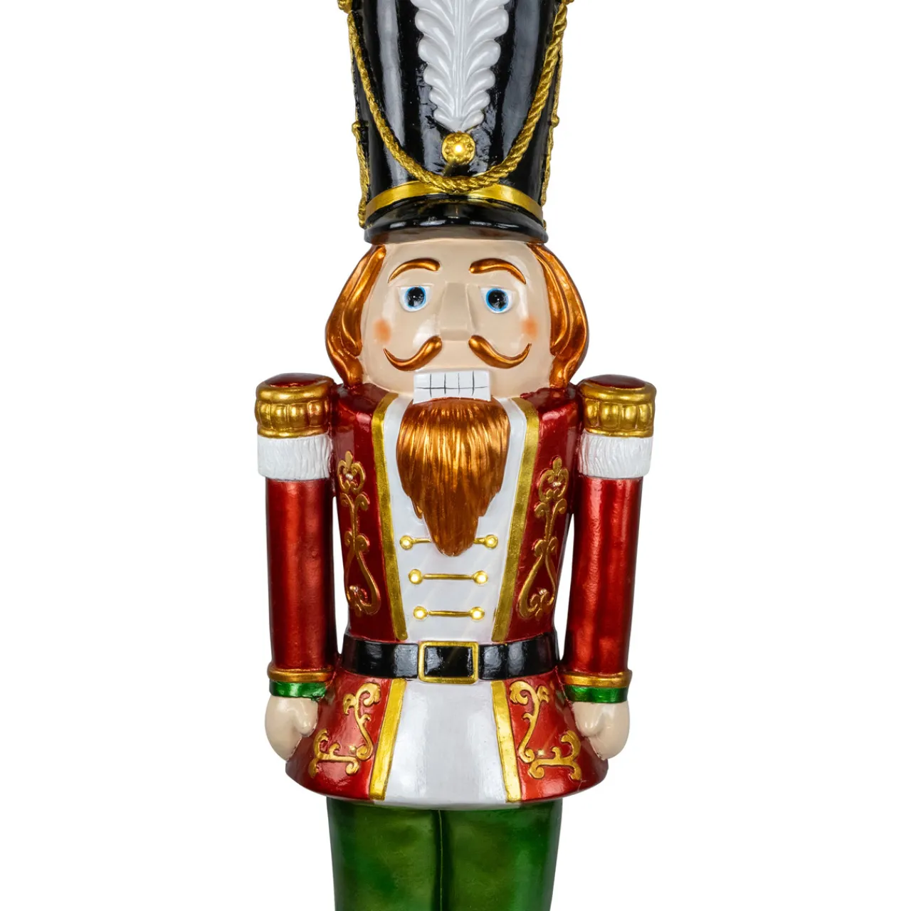 Clearance Commercial Christmas Nutcracker Soldier with Decorative Base - 5.25' - Red and Green Nutcrackers