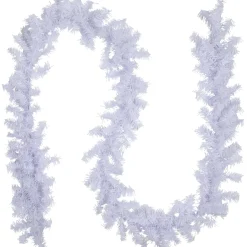 Online Commercial Length White Canadian Pine Artificial Christmas Garland - 100' x 8" - Unlit Colorful